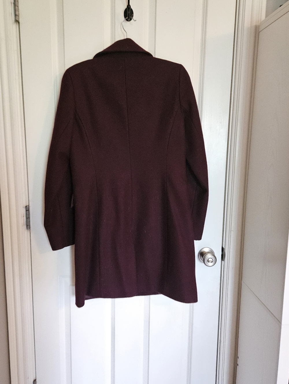 Sam Edelman Long Wool Coat in Burgundy - Picture 5 of 5